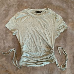 T shirt shirt with side ties